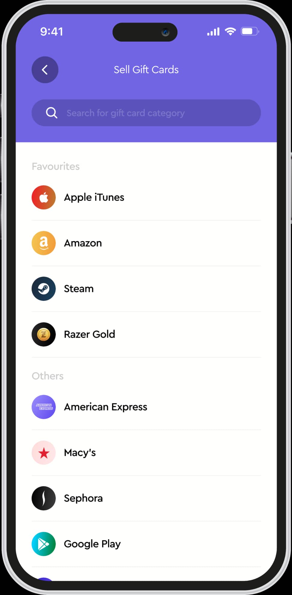 How to sell Google Play gift cards on Ridima — illustration
