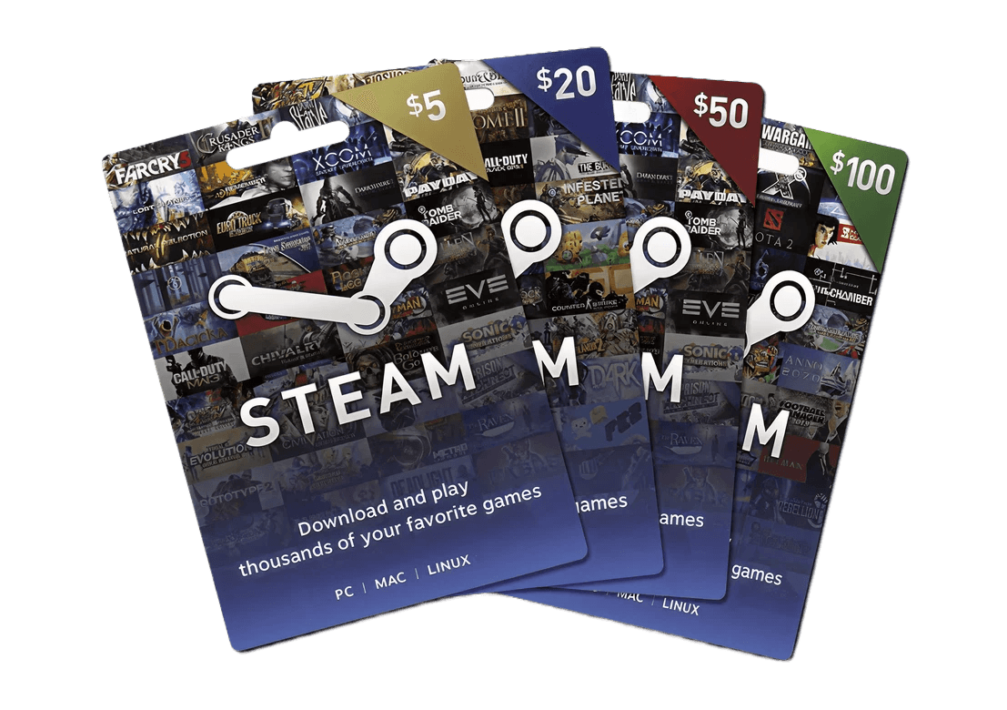 Steam gift cards on Ridima — informational illustration